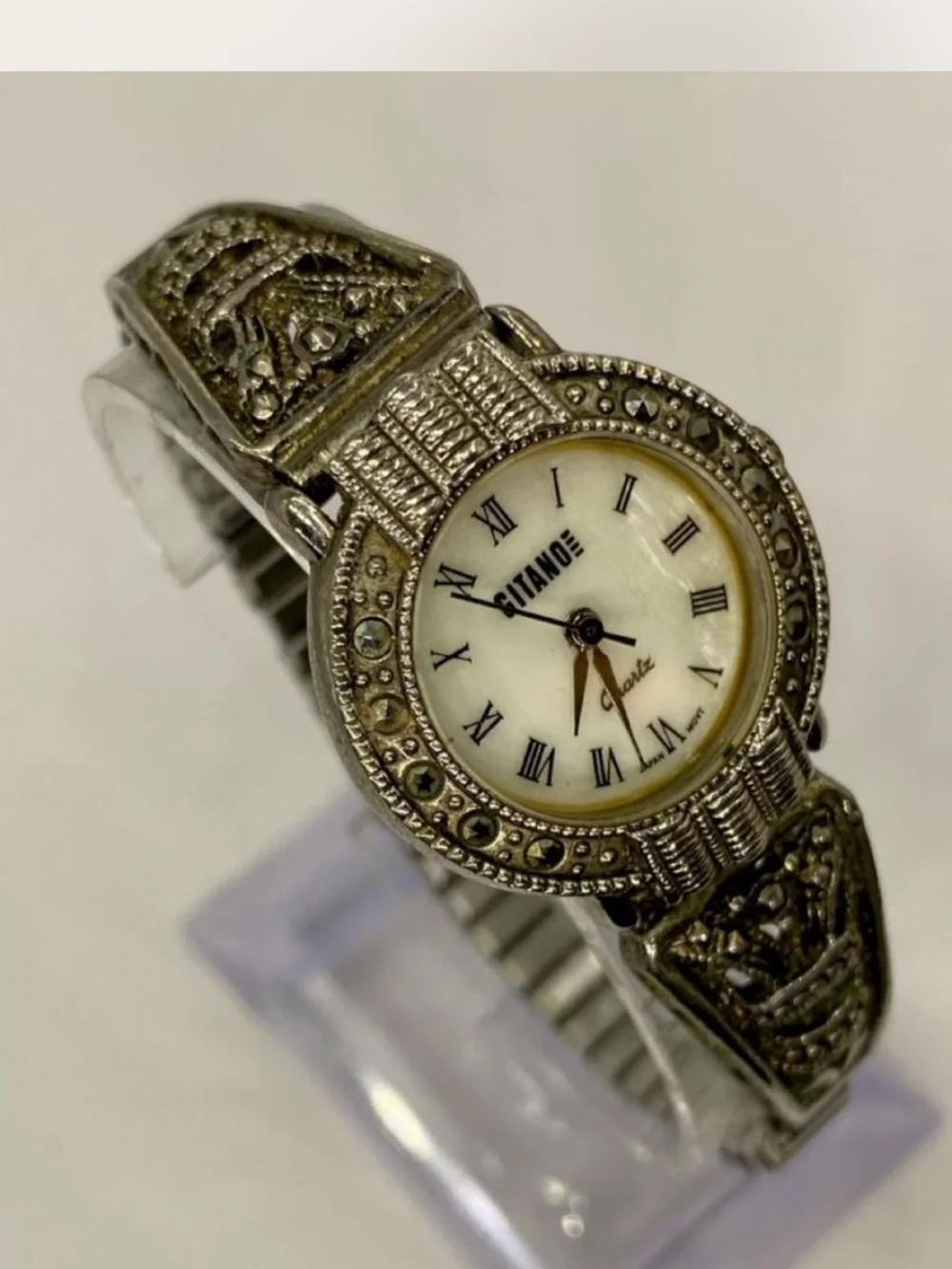 Gitano ^^^ Women's ***  Vintage “ Filigree  Quartz Watch - Iced silverwear ^^^